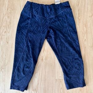 ASICS Blue Patterned Capri Leggings